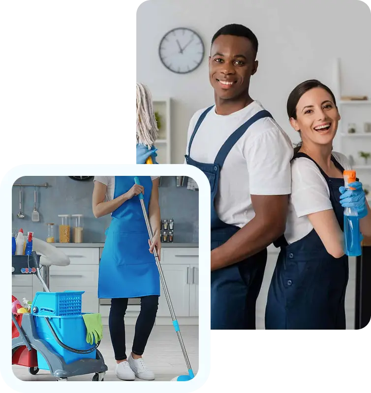 Certified and trustworthy housekeeper from a Cleaning Company Kent providing high-quality cleaning services in a modern living room.